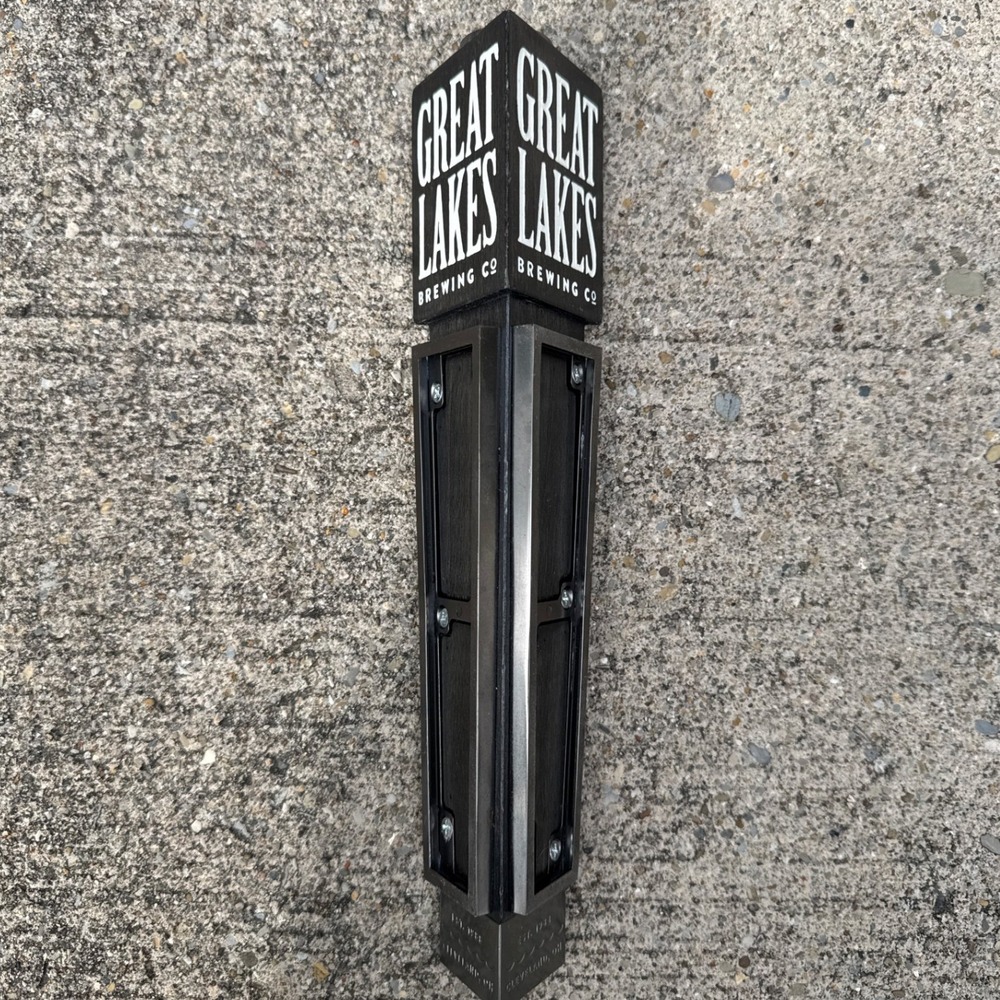 Great Lakes Brewing Co Beer Tap Handle Black Silver Barware Cleveland Ohio‎ Bar